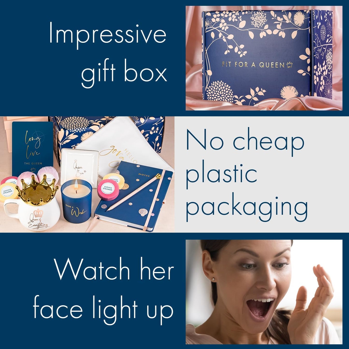 Luxe England Queen Gift Box - 9 Piece Luxury Keepsake Basket