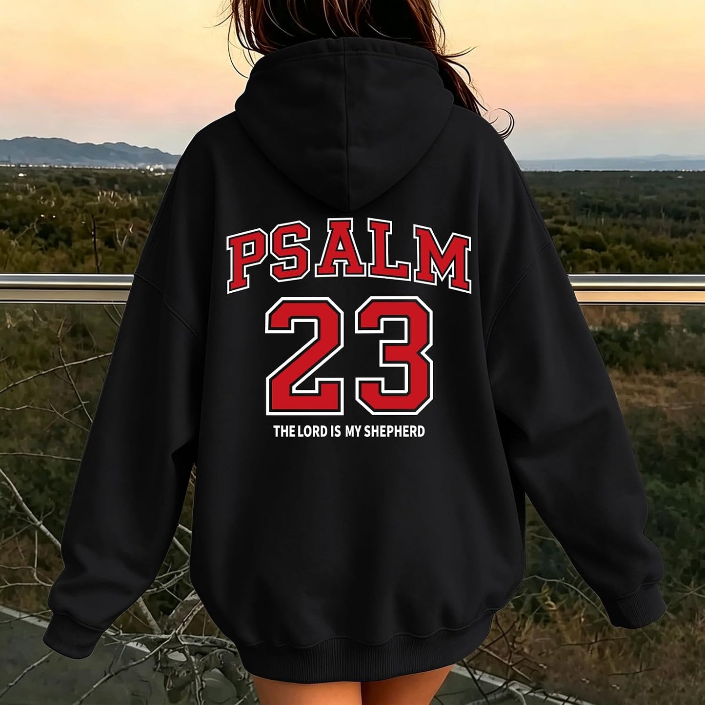 Christian Hoodies for Women Psalm 23 Sweatshirt