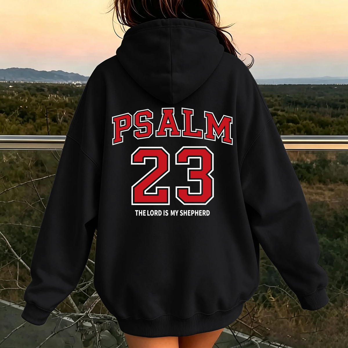 Christian Hoodies for Women Psalm 23 Sweatshirt