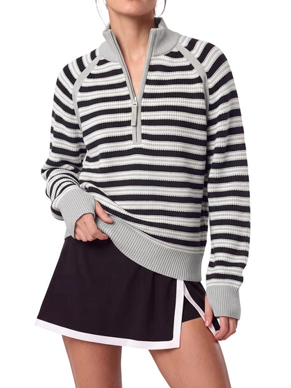 Women's Half Zip Sweater Long Sleeve Pullover