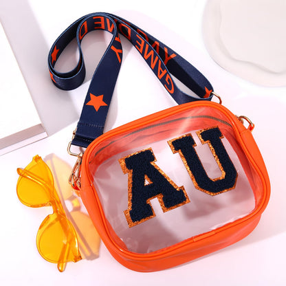 Game Day Clear Bag for Women Football Stadium Approved Clear Crossbody Purse Game Day Accessories Outfits