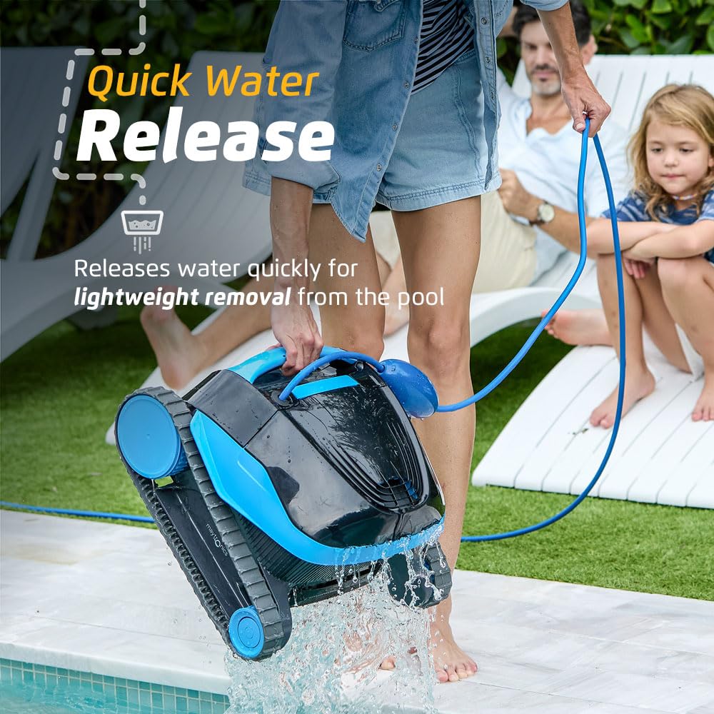 Dolphin Nautilus CC Automatic Robotic Pool Vacuum Cleaner, Wall Climbing Scrubber Brush, Top Load Filter Access, Ideal for Above/In-Ground Pools up to 33 FT in Length