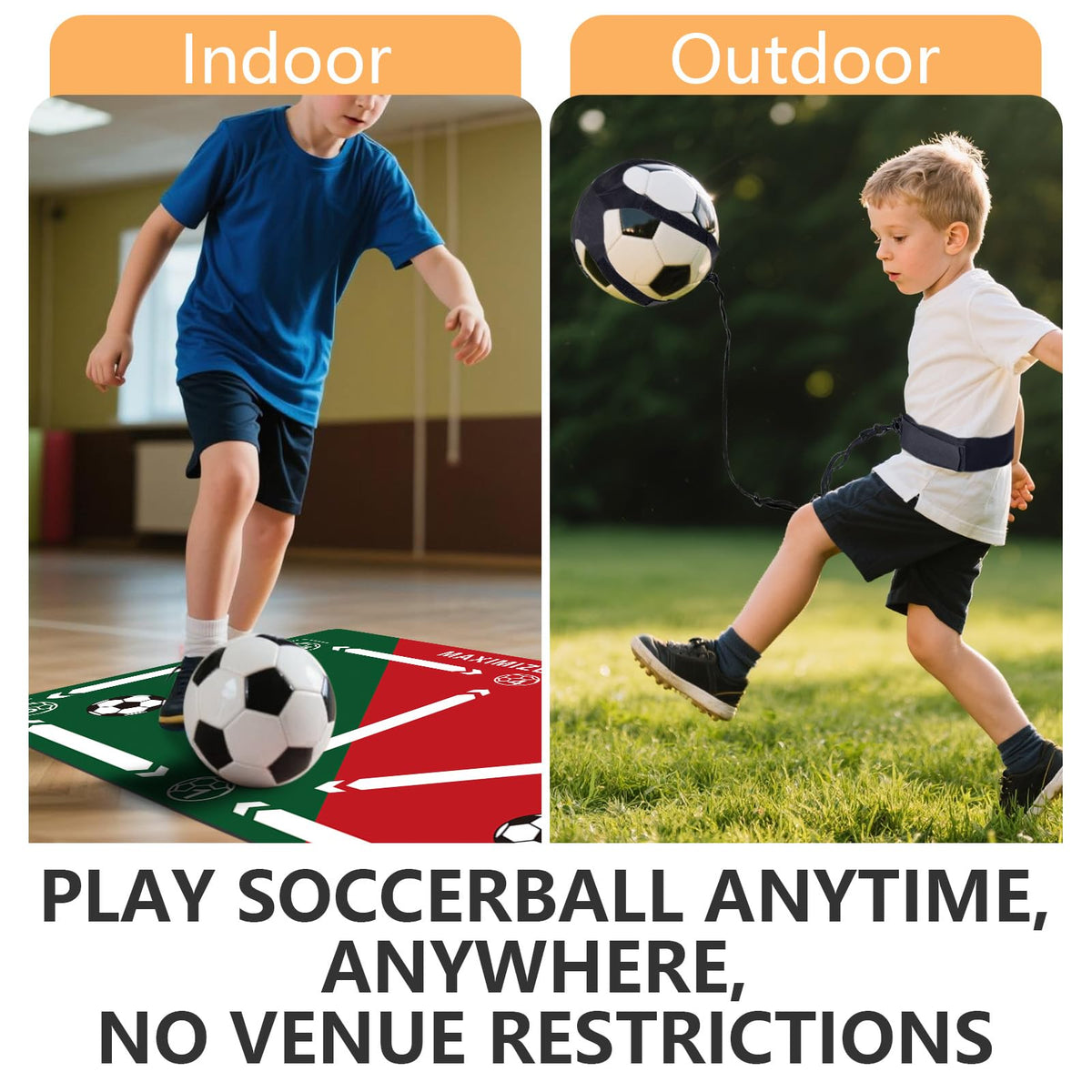 Soccer training mat,Soccer training equipment accessories for All Ages to Improve Speed Strength Agility and Coordination,Anti-Slip/Silent Mat