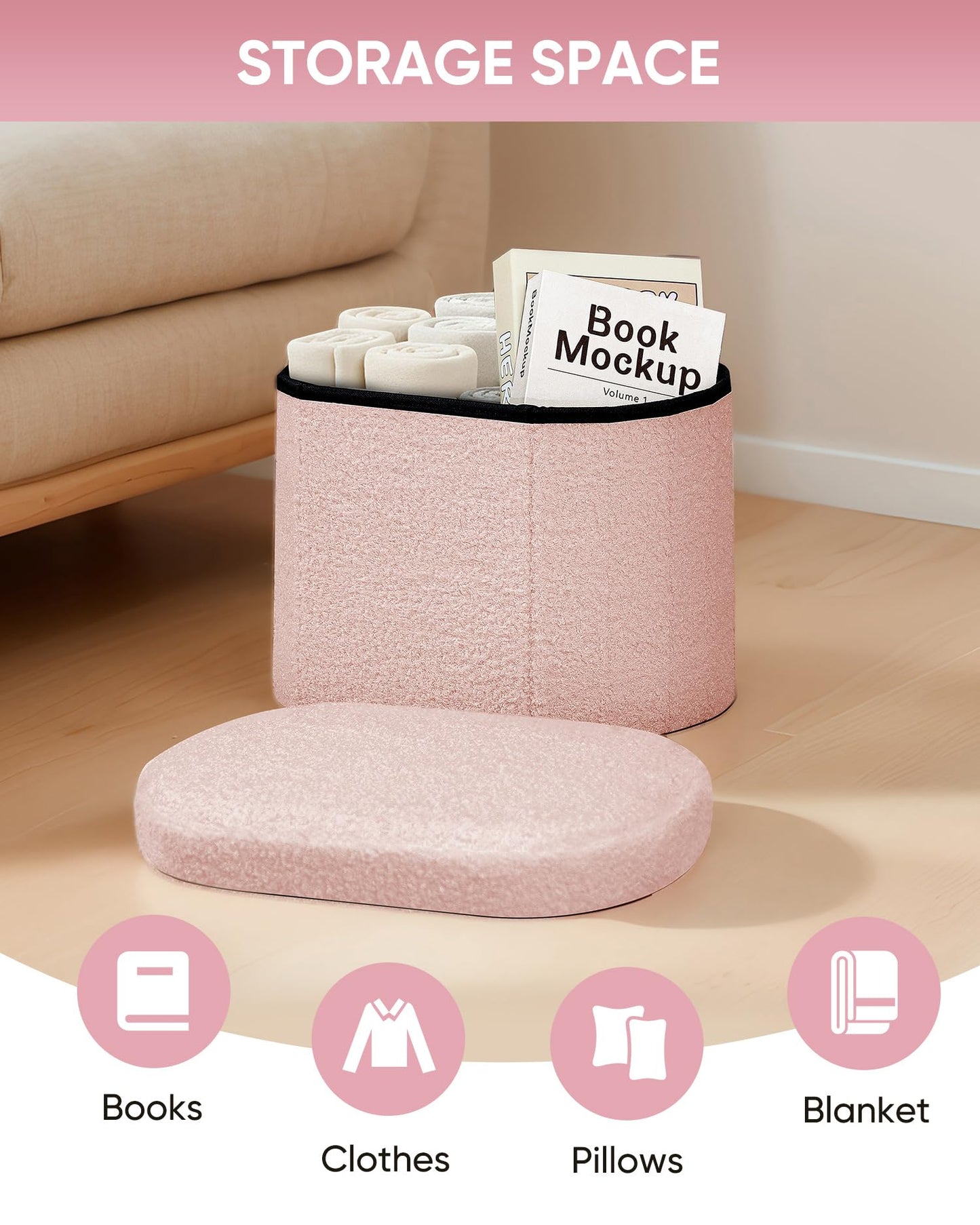B FSOBEIIALEO Ottoman with Storage