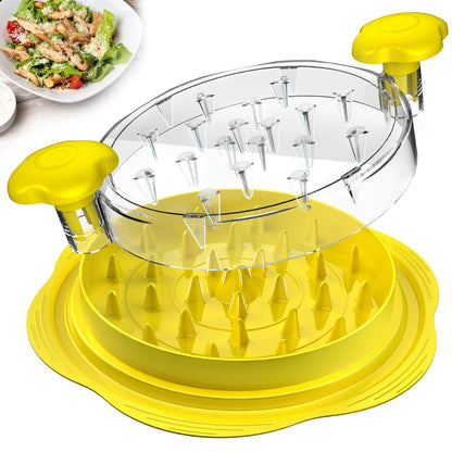 SURETIVIAN Chicken Shredder Tool Twist Large Chicken Breast Shredder with Brush&Fork, Visible Meat Shredder Machine, Anti-Slip Strip, Ergonomic Handle, BPA Free, Pork Beef Chicken(Hot Pink)
