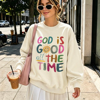 BeWithYou Christian Sweatshirts for Women -God is Good