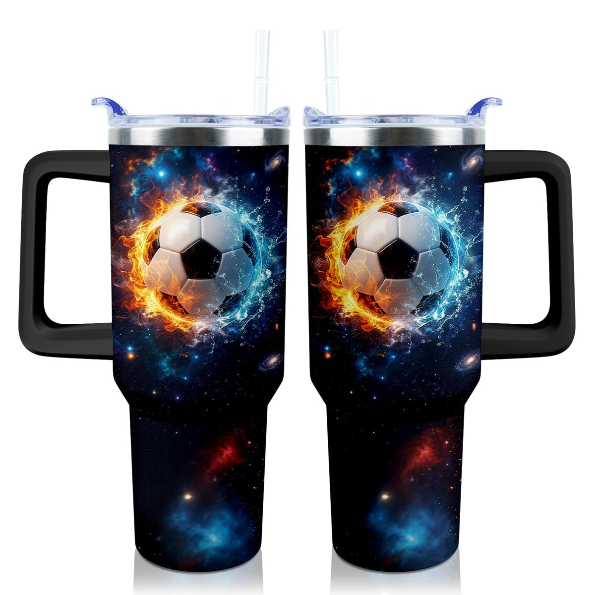 Baseball Mom 40 oz Tumbler with Handle and Straw Lid Leak Proof