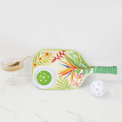 UPware Lovely Lemon Melamine Chip and Dip Snack Tray