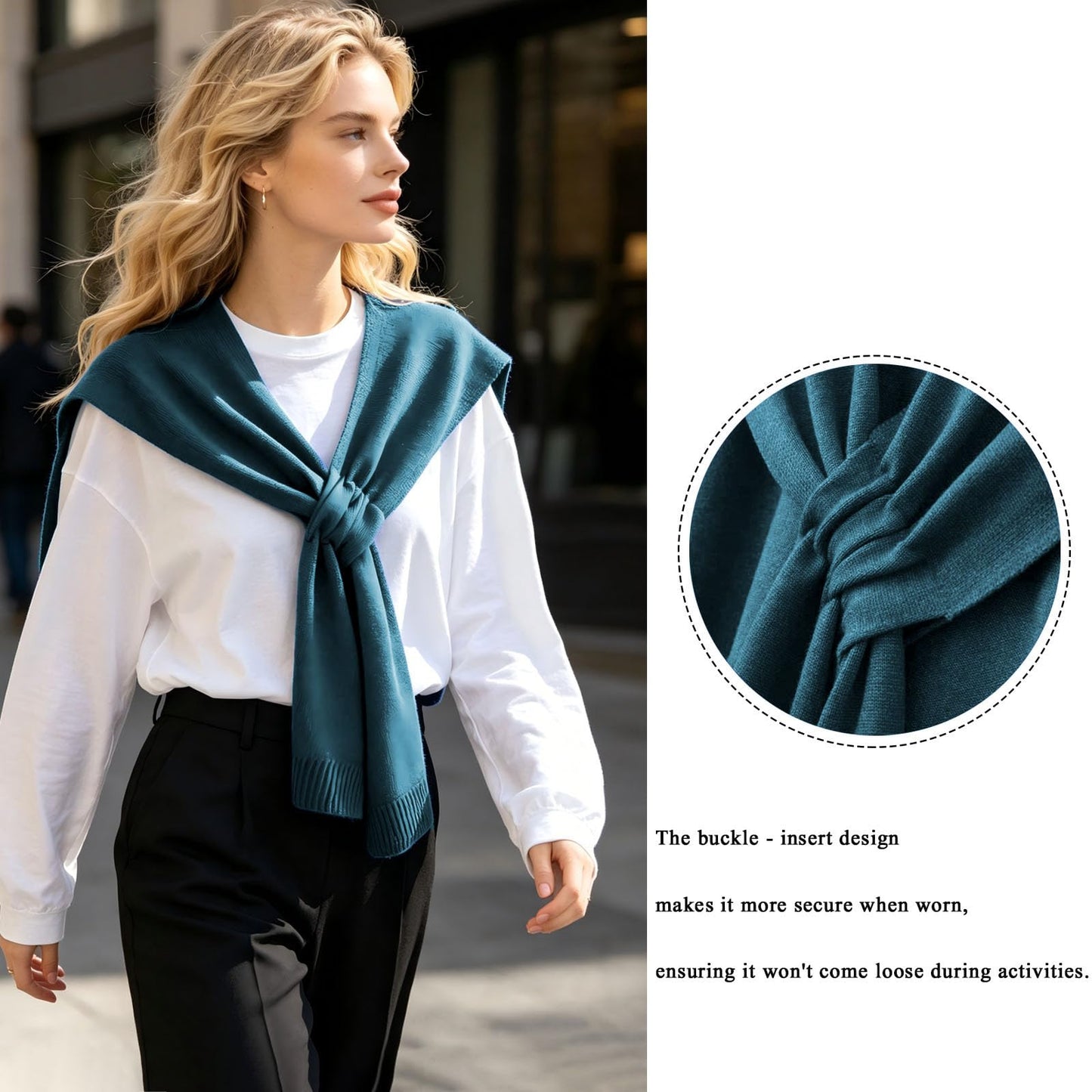 huablo Women's Fashion Knitted Shawl