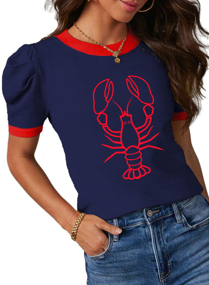 Dokotoo Women's Short Puff Sleeve Tops