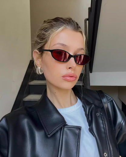GUVIVI Retro Oval Sunglasses for Women
