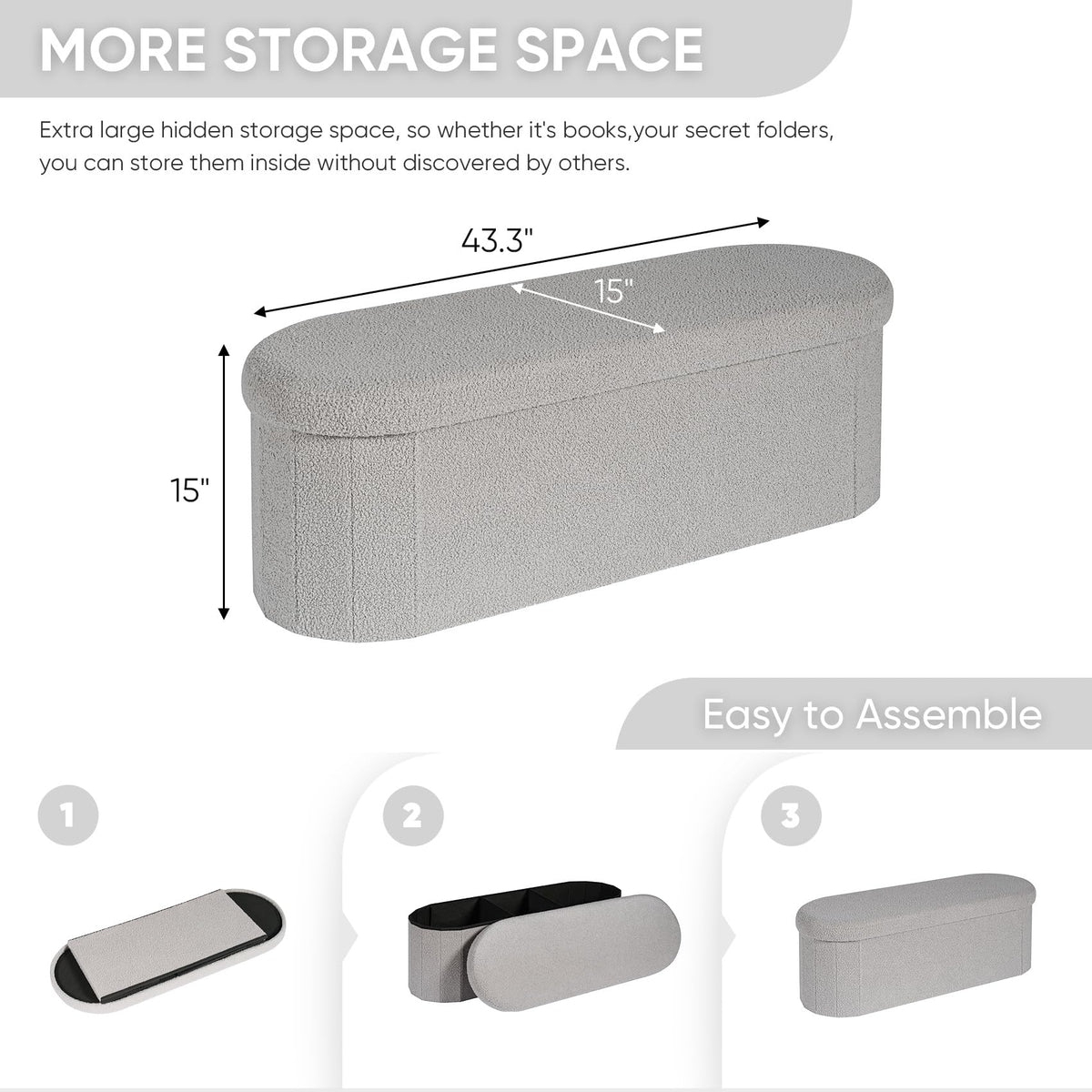B FSOBEIIALEO Ottoman with Storage