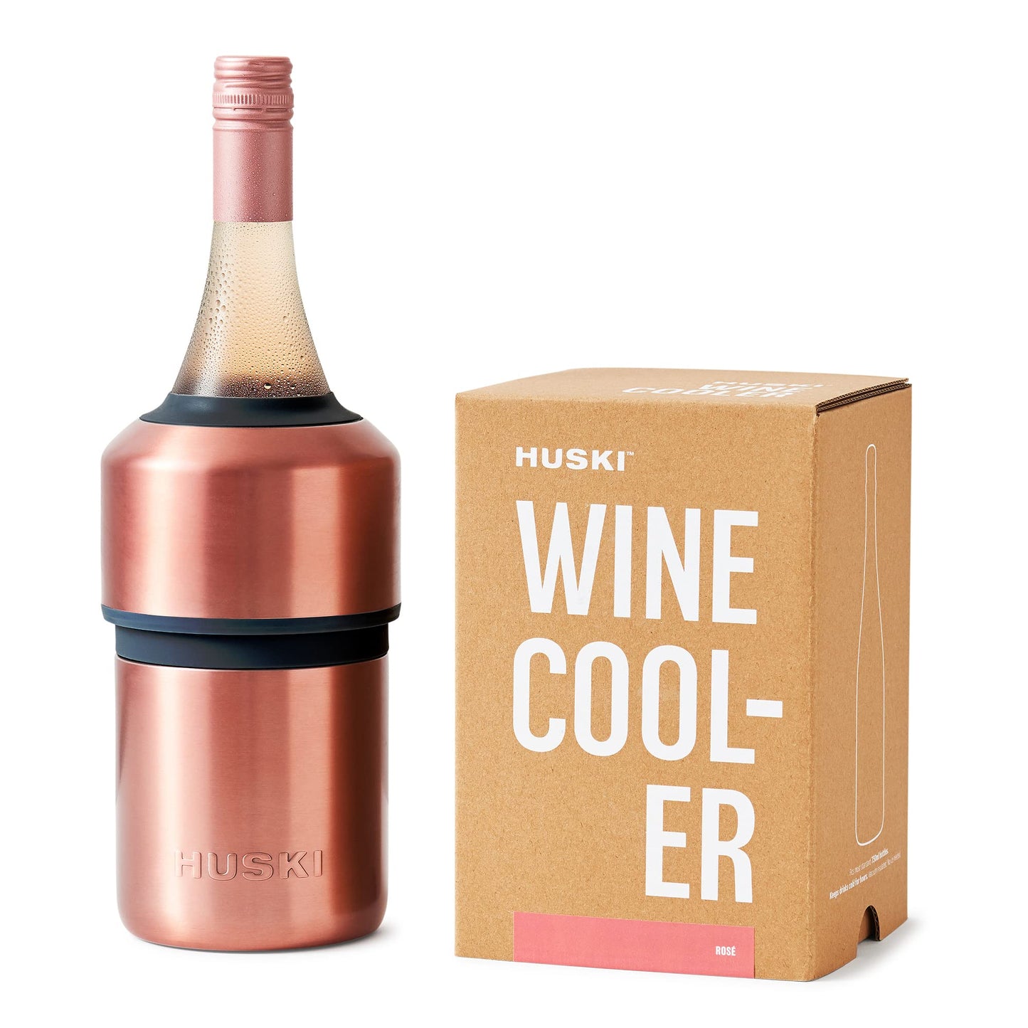 Huski Wine Chiller | Award Winning Iceless Design | Keeps Wine Cold up to 6 Hours | Wine Accessory | Next Generation Ice Bucket | Fits Some Champagne Bottles | Perfect Gift for Wine Lovers (Champagne)