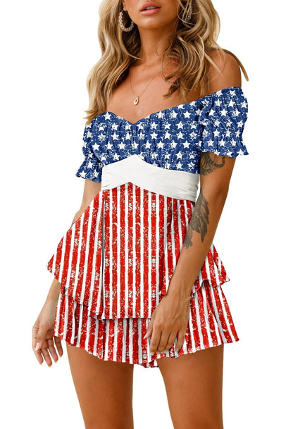 Fixmatti Women's Color Block Romper
