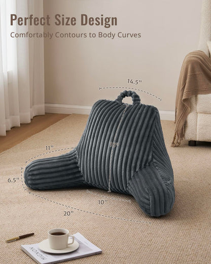 Blissful Diary Reading Pillow, Backrest Pillow with Shredded Memory Foam