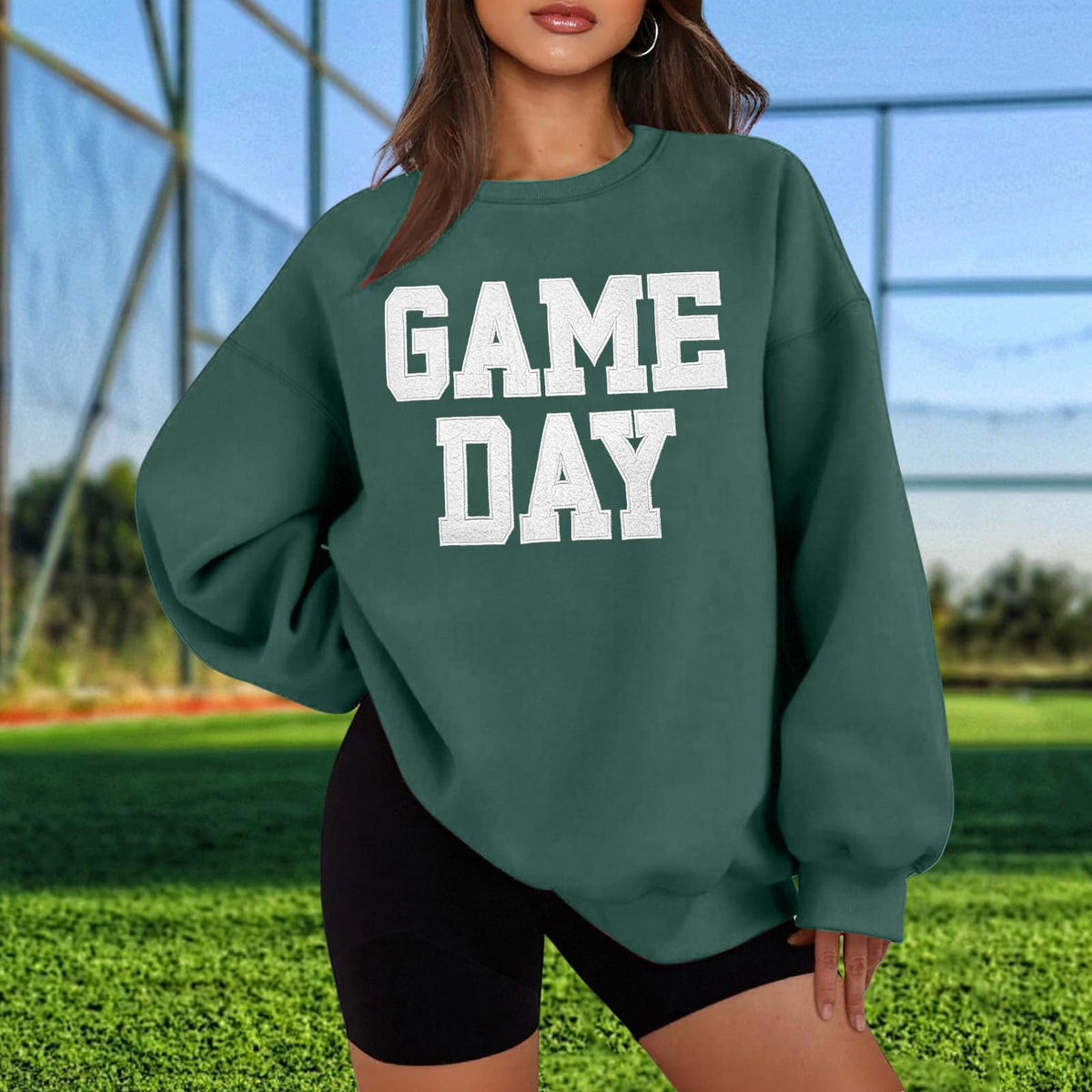 Women Oversized Game Day Sweatshirt