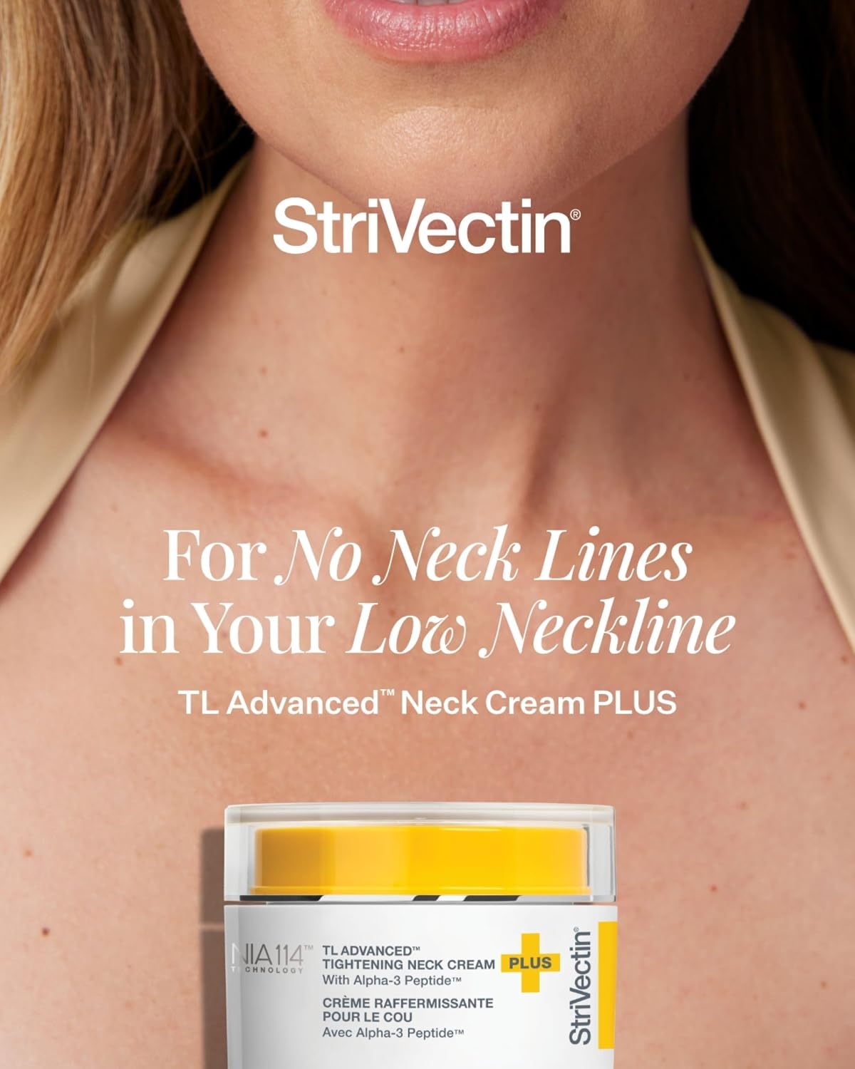 StriVectin Tighten and Lift Advanced Neck Cream PLUS with Alpha-3 Peptides for Neck and Décolleté, Smoothing Look of Wrinkles and Fine Lines, Improves Crepey Skin and Vertical Lines