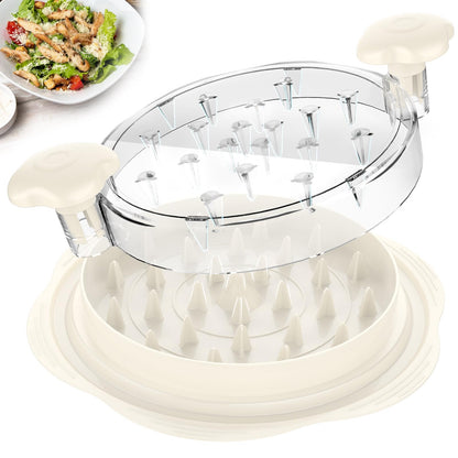 SURETIVIAN Chicken Shredder Tool Twist Large Chicken Breast Shredder with Brush&Fork, Visible Meat Shredder Machine, Anti-Slip Strip, Ergonomic Handle, BPA Free, Pork Beef Chicken(Hot Pink)