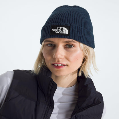 THE NORTH FACE TNF Logo Box Cuffed Beanie | Classic Fit, Rib Knit Winter Hat for Men & Women