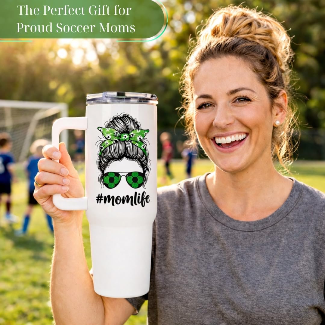 Baseball Mom Gifts - Perfect for Moms from Kids, Friends - Birthday & Christmas - 40oz Tumbler with Handle
