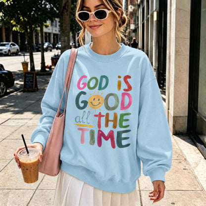 BeWithYou Christian Sweatshirts for Women -God is Good