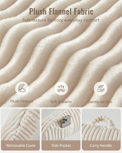 Blissful Diary Reading Pillow, Backrest Pillow with Shredded Memory Foam