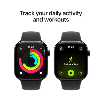 Apple Watch Series 11 [GPS 42mm] Smartwatch with Rose Gold Aluminum Case with Light Blush Sport Band - S/M. Sleep Score, Fitness Tracker, Health Monitoring, Always-On Display, Water Resistant