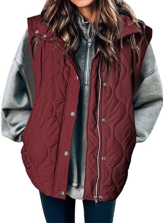 EVALESS Womens Lightweight Cropped Puffer Vest