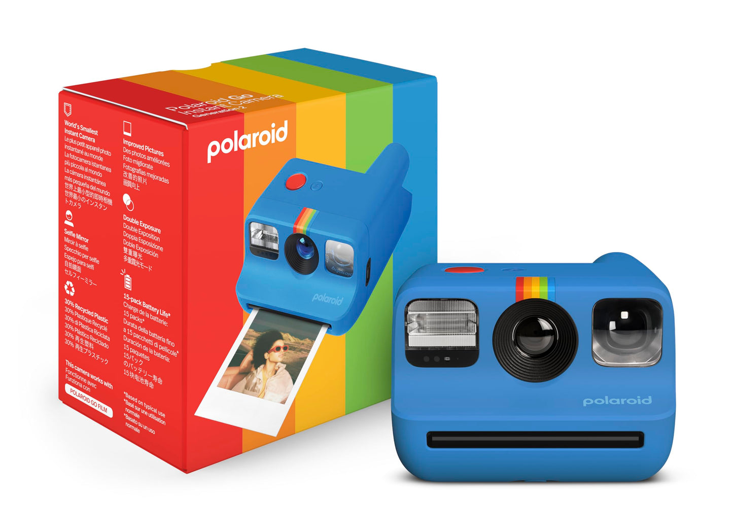 Polaroid Go Generation 2 - Mini Instant Film Camera - Purple (9183) - Only Compatible with Go Film | Compatible with Polaroid Go Film, USB-C Rechargeable, Self-Timer and Double Exposure, Built-in Flash