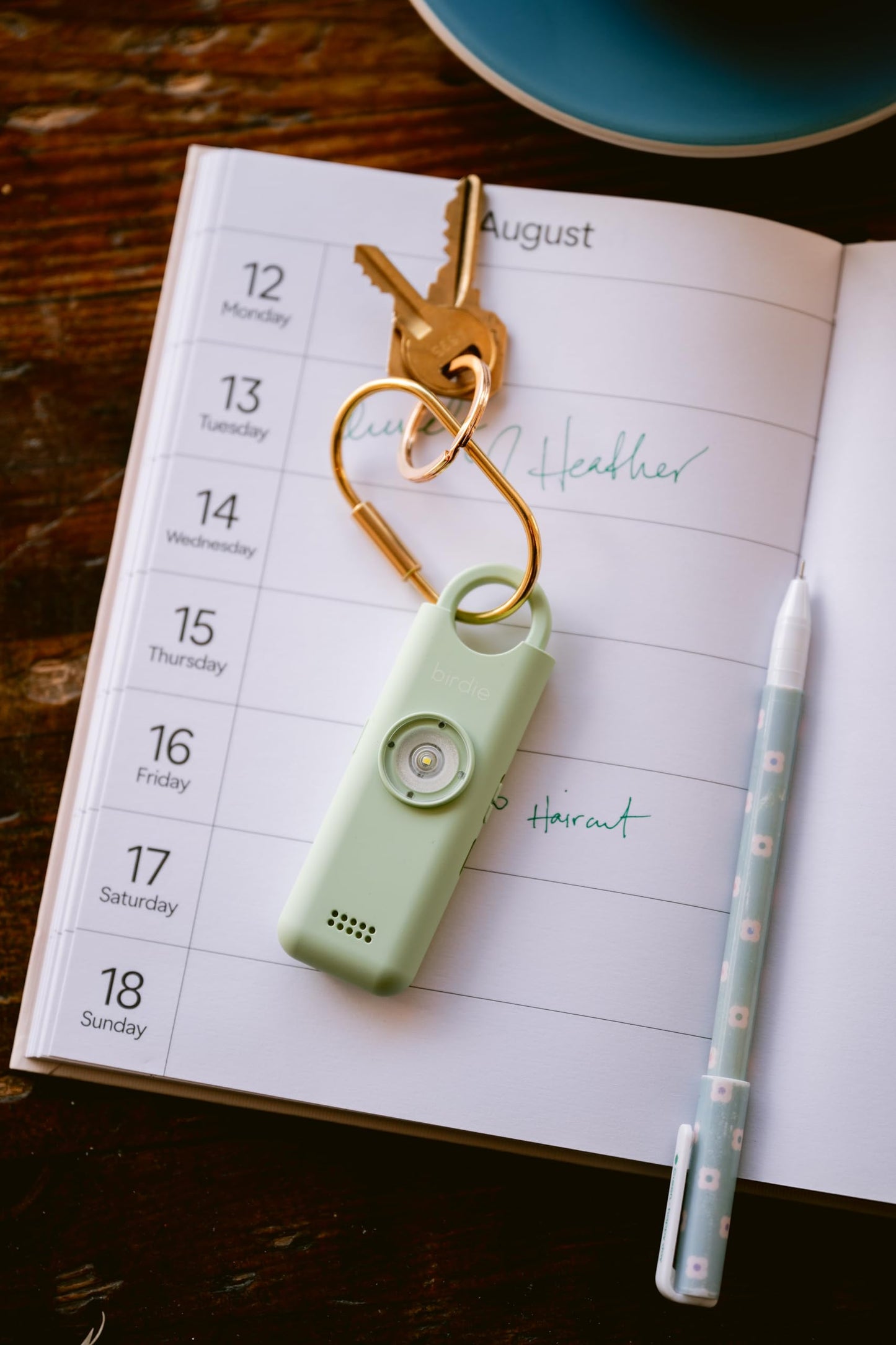 She’s Birdie 3.0 New Version – The Original Personal Safety Alarm for Women by Women–Loud Siren, Flash Light and Rechargeable Battery in a Variety of Colors (Aqua Blue)