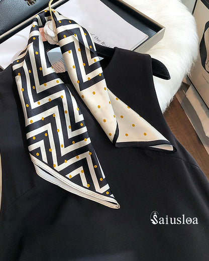 Saiusloa Neck Scarf For Womens Silky Head Scarves Hair Bandanas Square Scarf Fashion Accessories lightweight