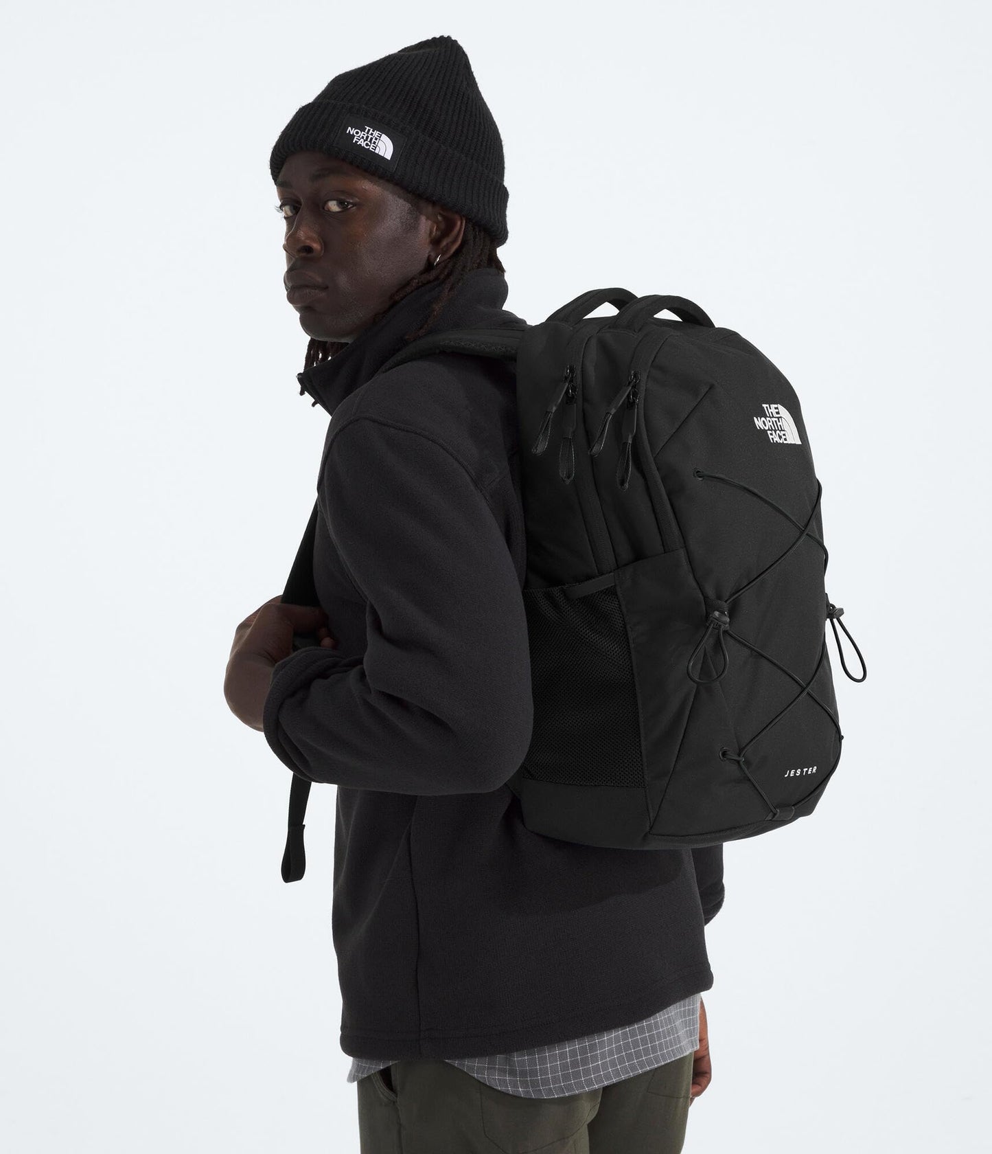 The North Face Jester Everyday Laptop Backpack - Commuter Daypack, Water Repellent, Laptop Sleeve, Lunar Blue/Fizz Lime, One Size