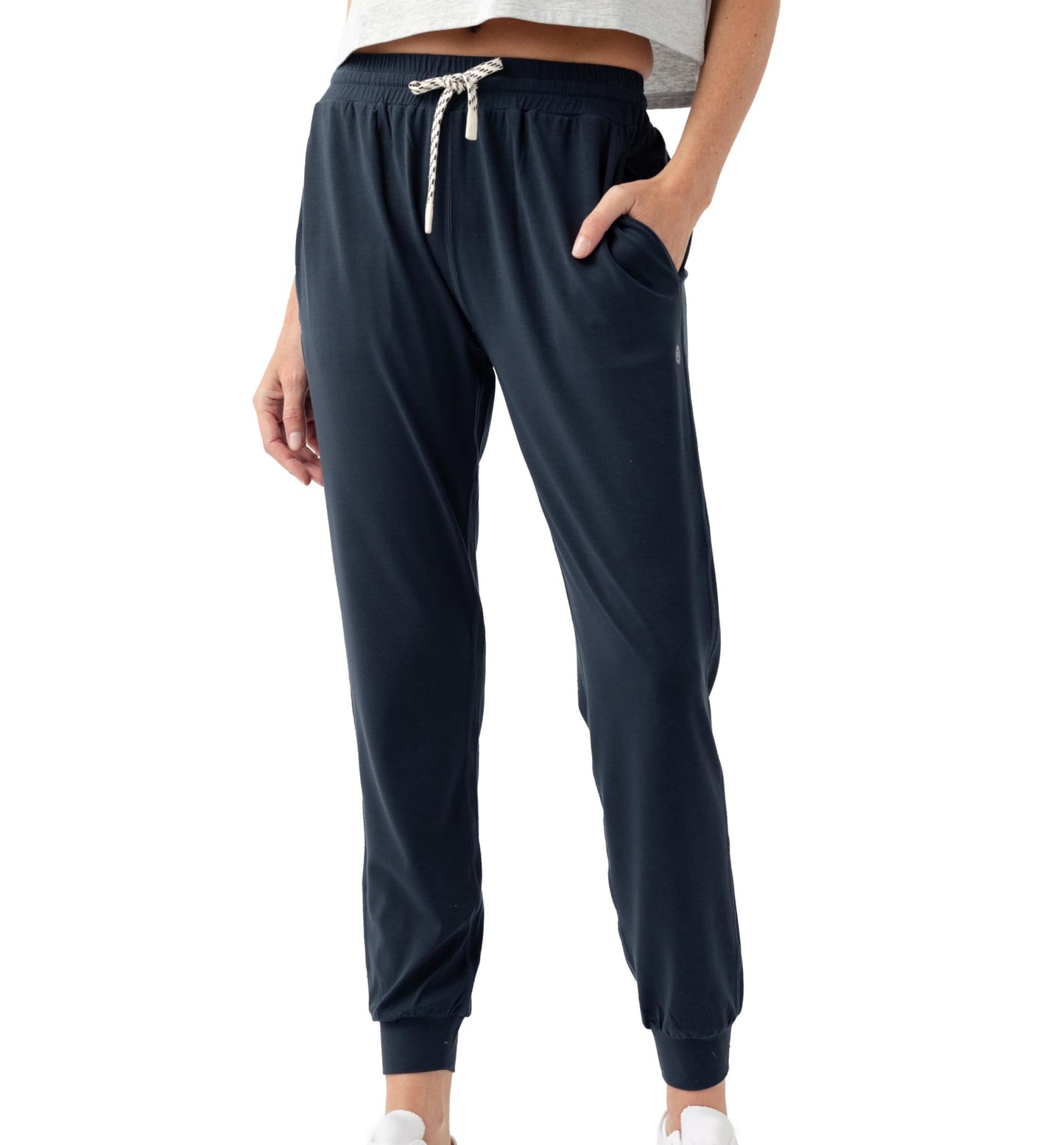 Cozy Earth Women's Studio Jogger Pants, Mid-Rise Lightweight Casual Joggers