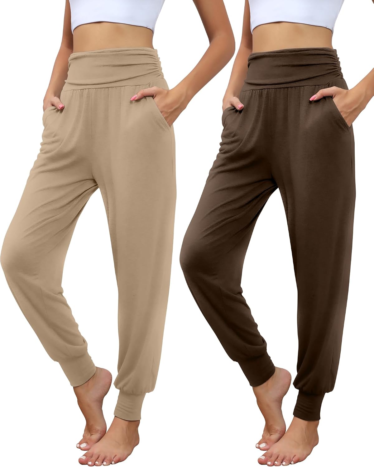 Locoowai 2 Pack Women's Yoga Sweatpants with Pockets