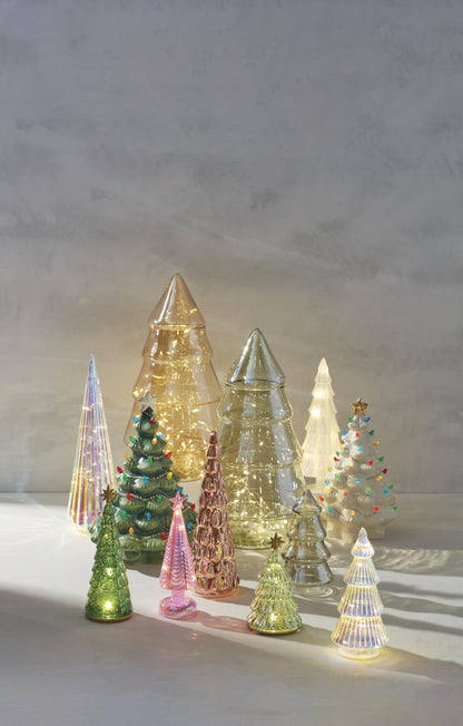 Lenox 893624 Treasured Traditions Holiday Red Bulbs Lit Tree, Christmas Decor
