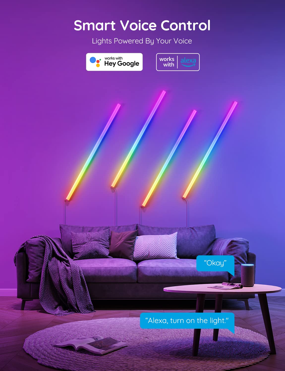 Govee Glide Wall Lights, RGBIC LED Light