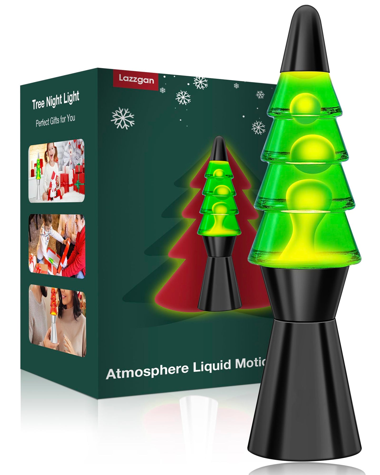 Christmas Tree Liquid Motion Lamp,for Mother's Day/Mom Gifts,14.5 inches Table Lamp Christmas Indoor Decorations for Adults and Kids, Mood Lighting Home Decor Lav Night Light