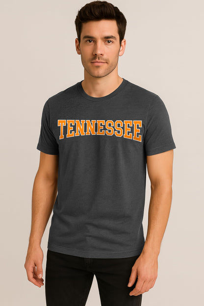 State T-Shirt – Bold Sport State Letters Tee for Fans and Game Days