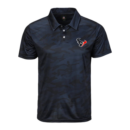 FOCO Men's NCAA College Team Logo Camo Color Polyester Polo Short Sleeve Shirt