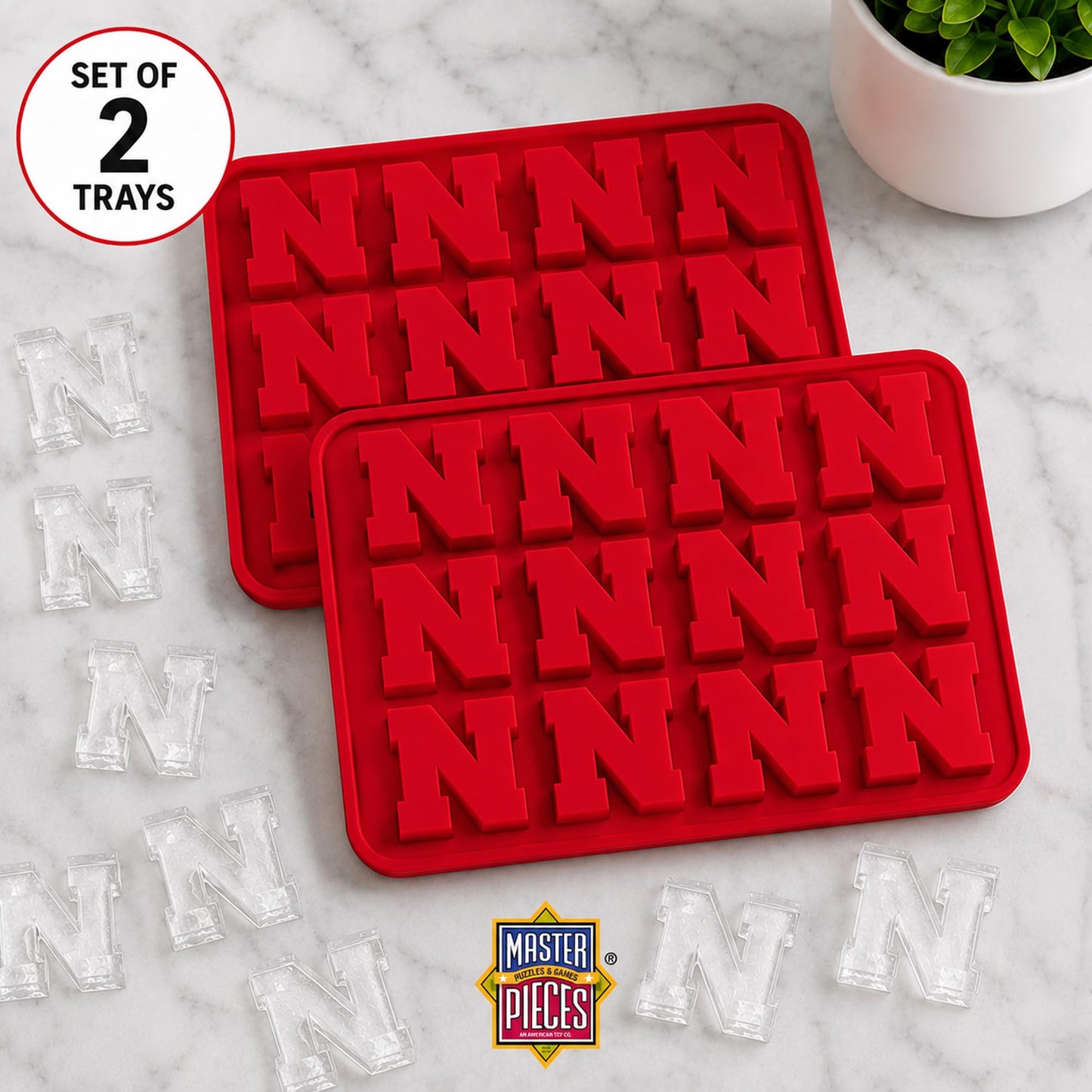 Masterpieces Fanpans Ncaa Alabama Crimson Tide Silicone Ice Cube Tray Set - Fun Alabama Merchandise, Dishwasher Safe
