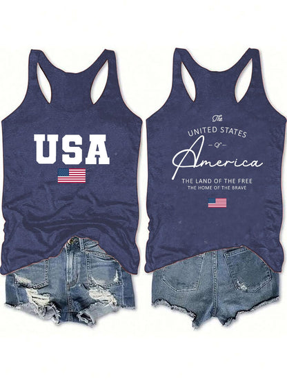 Women's 4th of July Outfits USA Shirt Memorial Day Red White and Blue Patriotic Shirts American Flag Graphic Tops