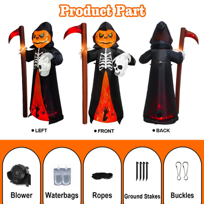 10FT Halloween Inflatable Frankenstein Archway, Halloween Monster Mouth Archway Built-in 6 LEDs for Halloween Inflatables Outdoor Decoration Blow up Frankenstein Arch for Party Haunted House
