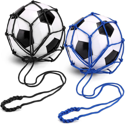 TOBWOLF Football Kick Trainer, Soccer Return Trainer Net Fits Ball Size 3, 4, 5, Hands-Free Soccer Kick Throw Training Aid