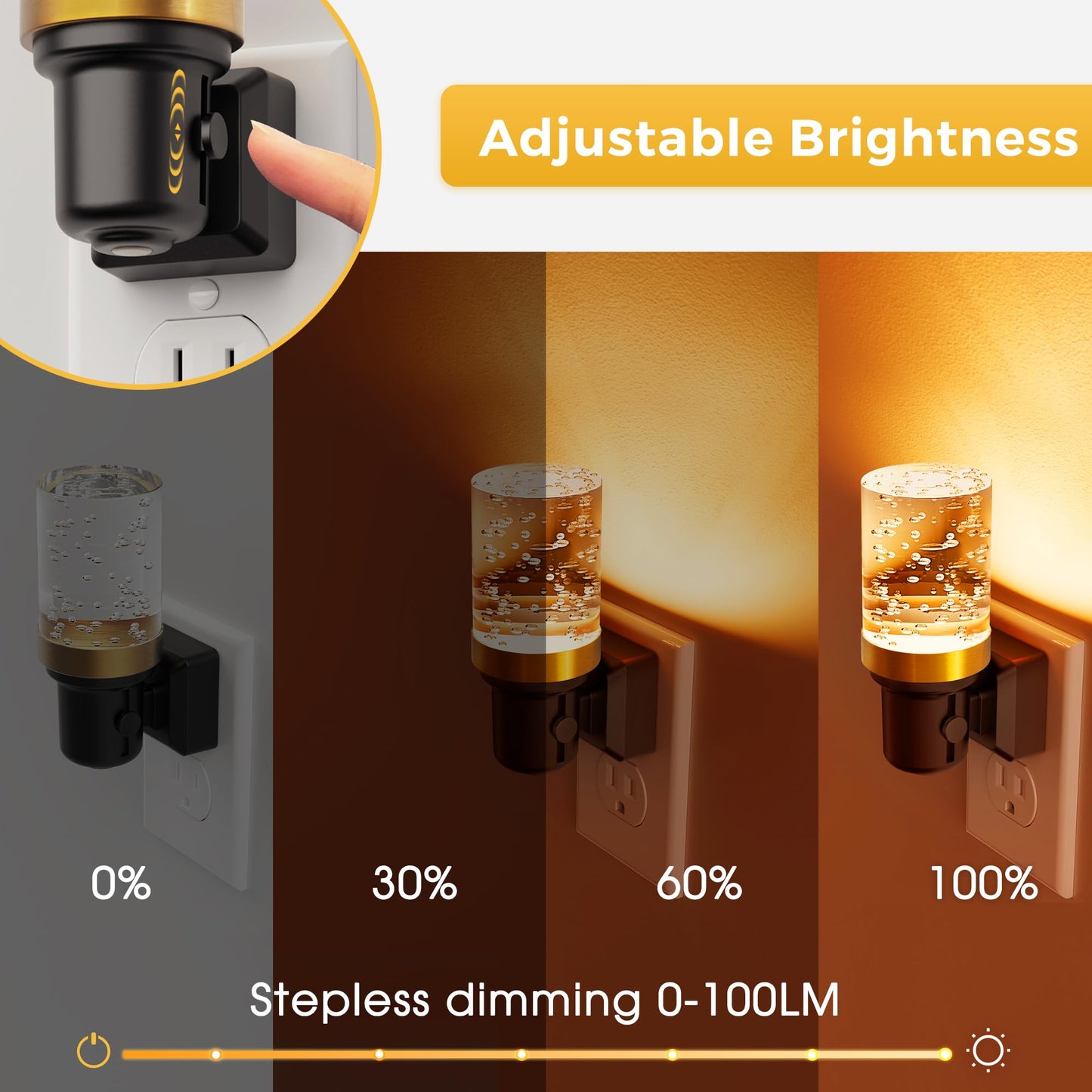 L LOHAS LED Night Light, Modern Night Lights Plug into Wall | 2 Pack