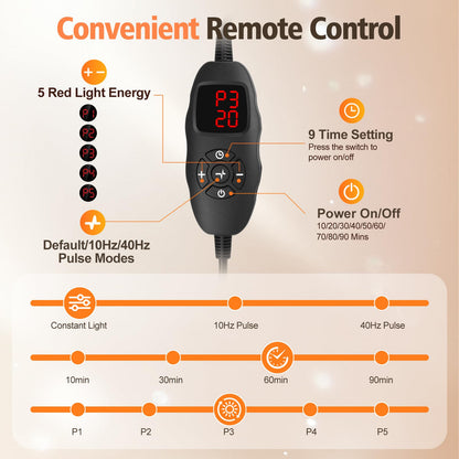 Red Light Therapy Mat for Full Body, 76.8'' X 33.4'' Red Light Therapy Blanket, 1370 (660nm & 850nm) LEDs for Home Use, 3 Modes & Adjustable Timer, Premium Leather