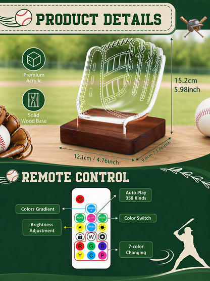 CoolGift Mart Light Up Baseball Glove Display Stand