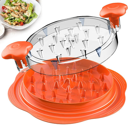 SURETIVIAN Chicken Shredder Tool Twist Large Chicken Breast Shredder with Brush&Fork, Visible Meat Shredder Machine, Anti-Slip Strip, Ergonomic Handle, BPA Free, Pork Beef Chicken(Hot Pink)