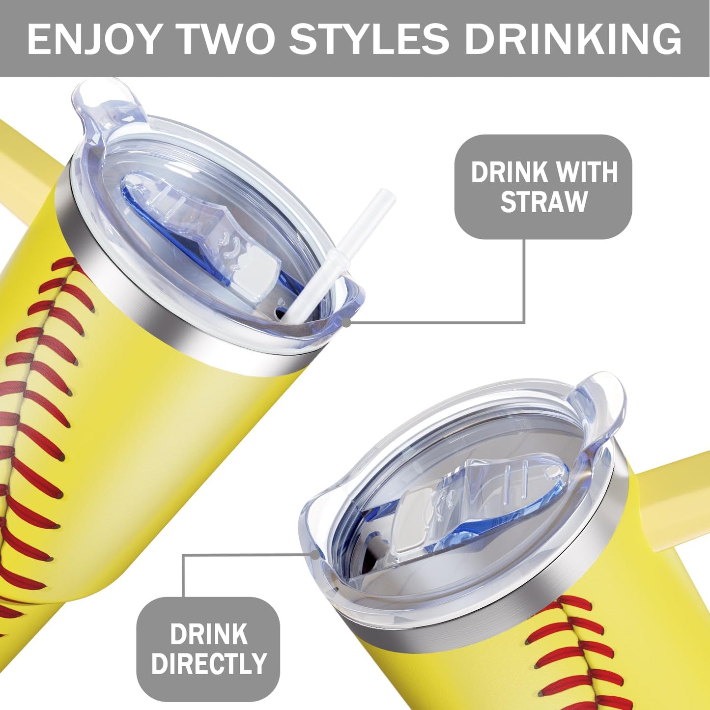 40oz Baseball Tumbler Gifts Stuff for Men Women Gift for Coach Mom