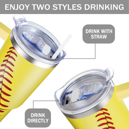 40oz Baseball Tumbler Gifts Stuff for Men Women Gift for Coach Mom