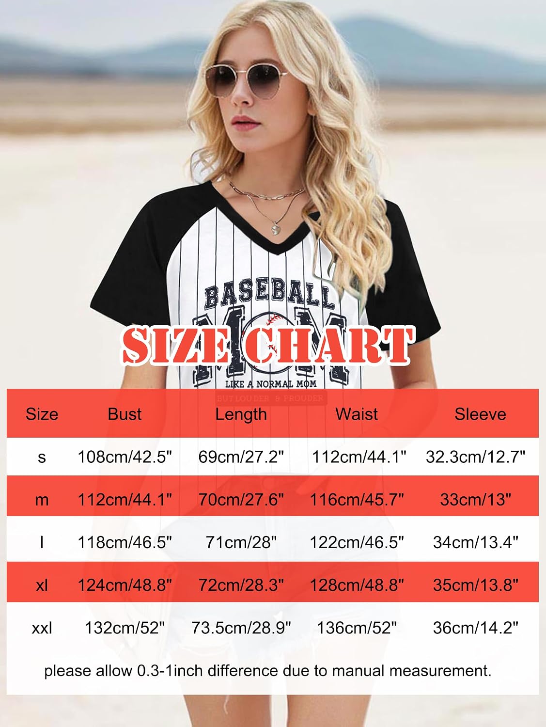 Baseball Mom Shirts for Women V Neck Baseball Stripe Outfits
